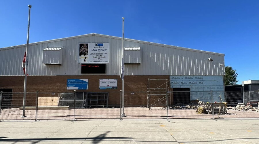 Expansion work begins at Dryden Arena