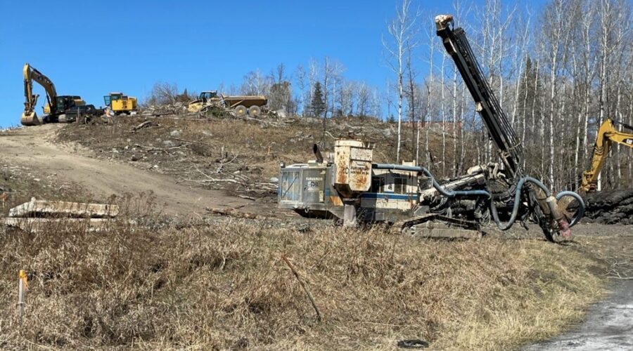 Blasting taking place in the Evergreen area