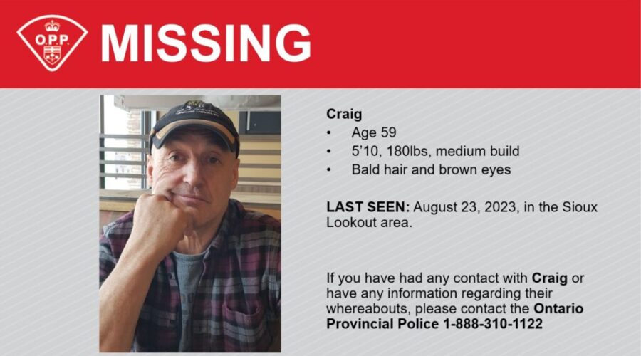 Sioux Lookout man still missing