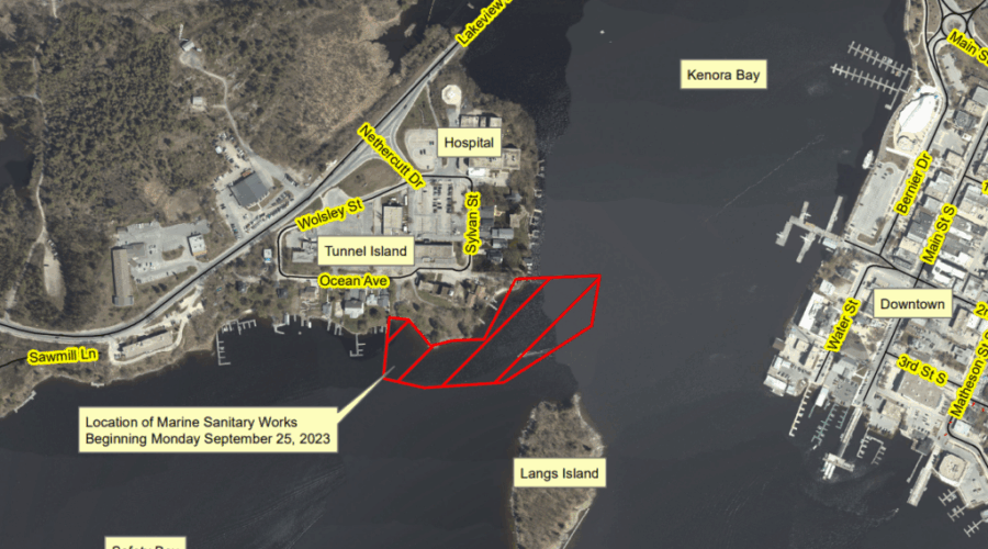 Underwater sewer replacement this week