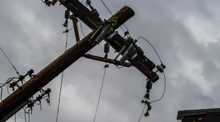 Update 3:00pm: Power crews will need calmer conditions before restoration efforts begin