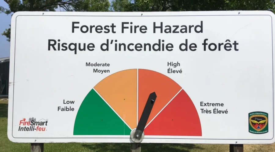 Forest fire hazard starting to inch up