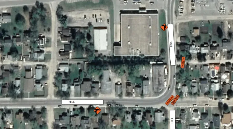 Construction begins on a section of Park Street