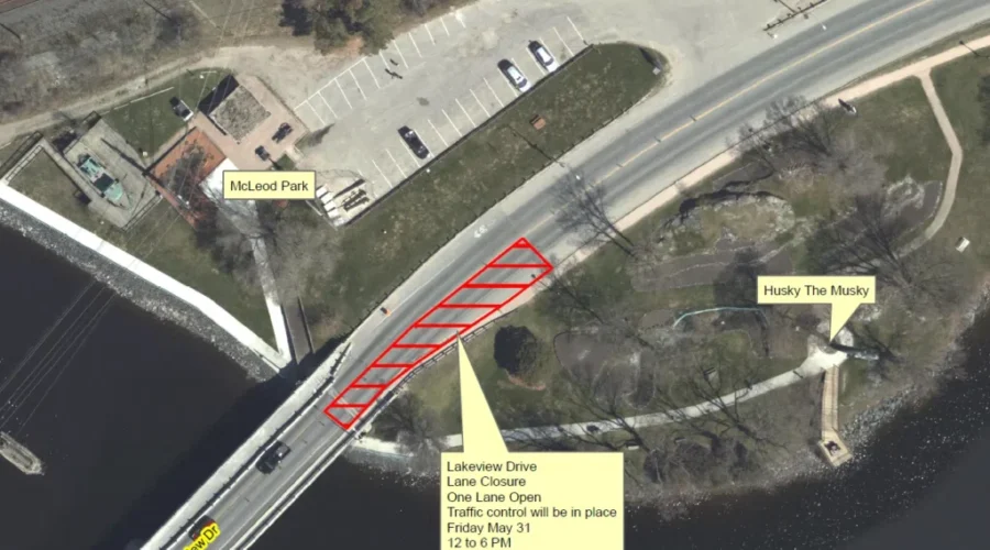 Delays planned for Lakeview Drive Friday afternoon