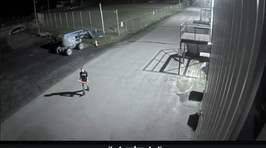 Vehicles damaged at the Rec. Center