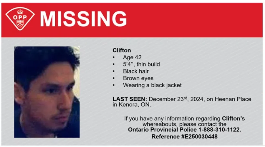 Kenora OPP search for missing man