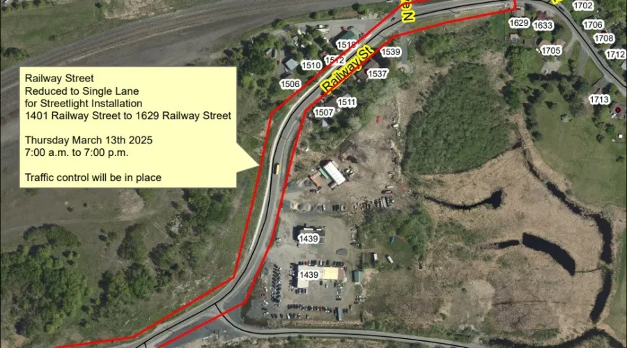 Traffic advisory: Expect delays Thursday on Railway Street