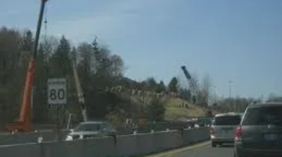 Thunder Creek Bridge undergoing construction