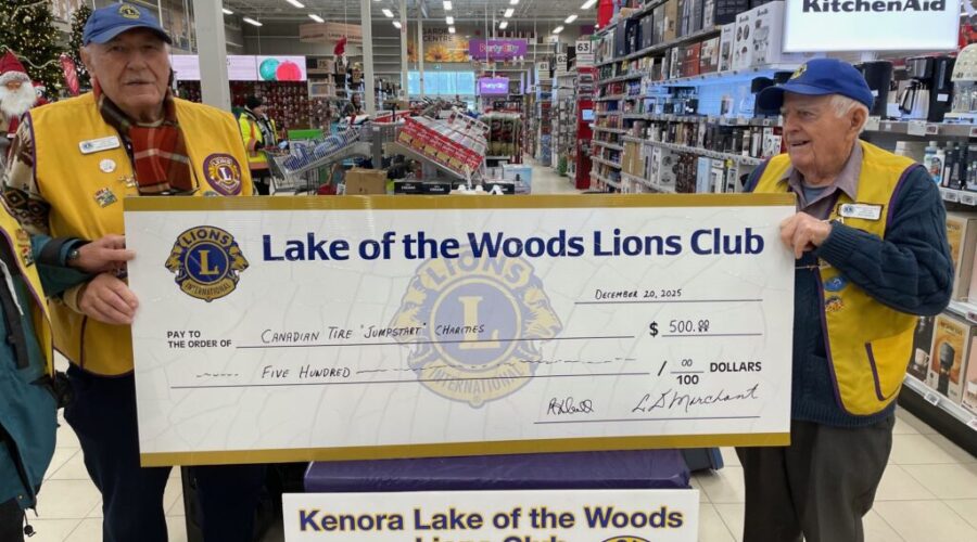 Kenora Lion’s draw 50/50 winner