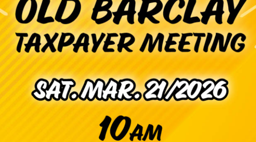 Barclay residents to hold a meeting on taxation