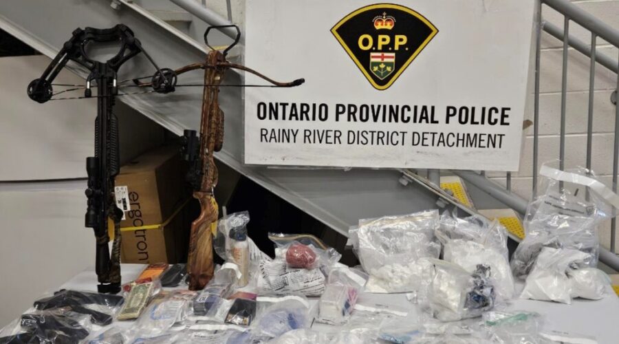 Two charged after OPP seize drugs, weapons in Rainy River District