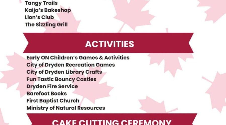 City of Dryden to host Canada Day activities