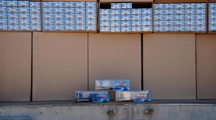 RCMP make a huge seizure of illegal cigarettes at the border