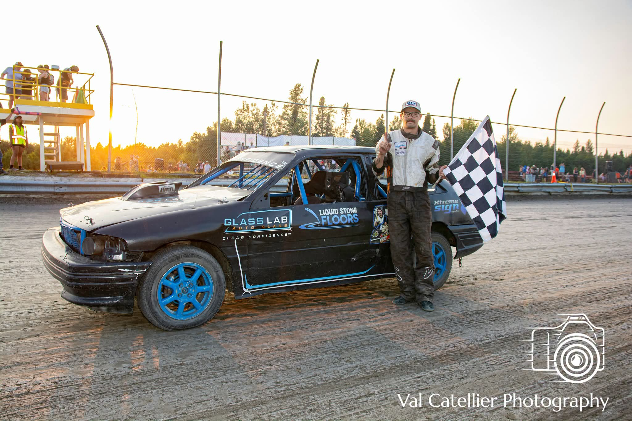 #25 Alexander Farr of Landmark, MB won the feature in the HD Contracting Ent. 4-Cylinders on Saturday, August 1. (Val Catellier Photography)
